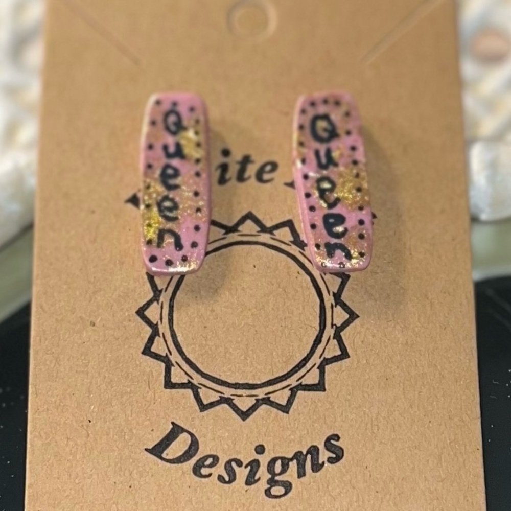 Handmade polymer clay earrings